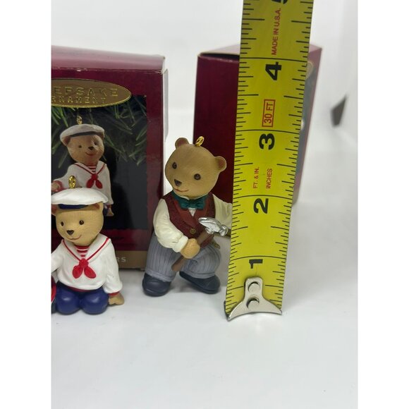 Vintage 1997 Hallmark Keepsake Ornament 3.75" Set of 4 Bearingers Collection USA - Picture 4 of 5